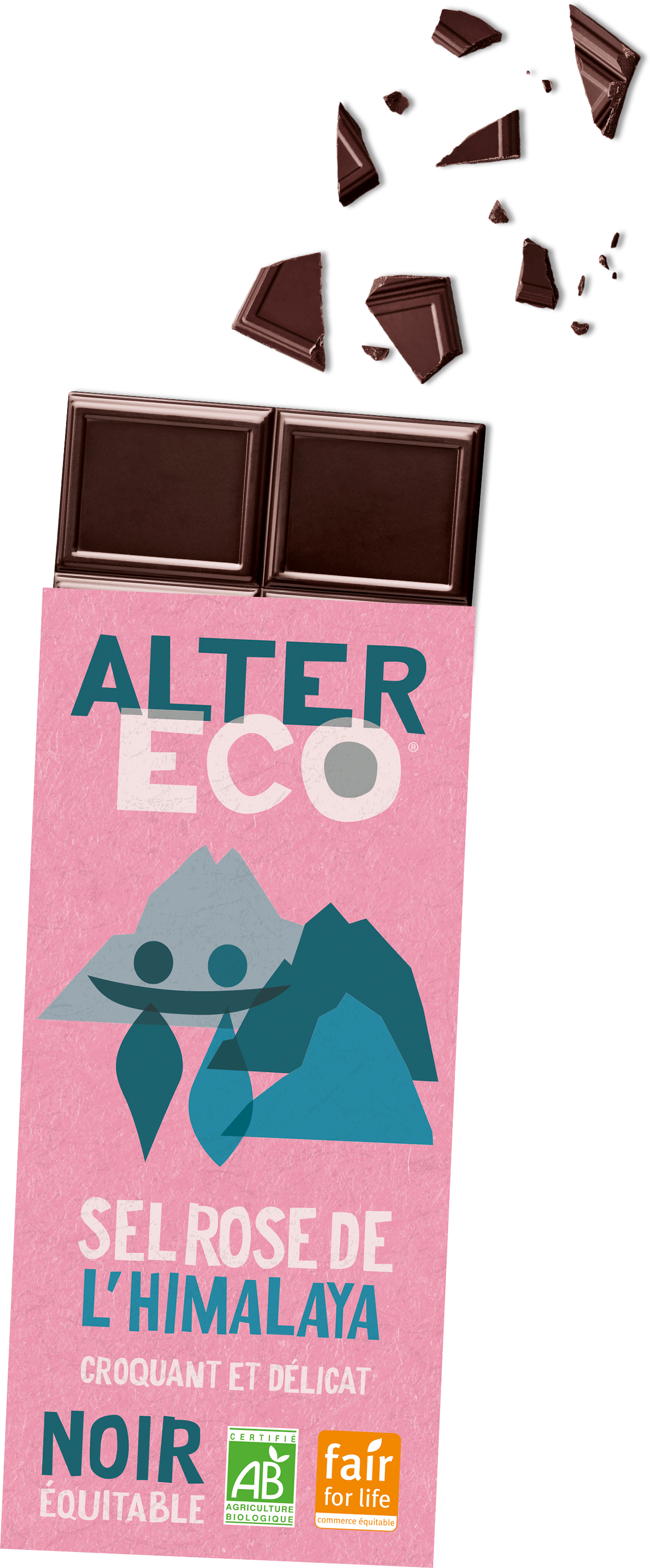 Chocolat noir sel rose d'Himalaya - AlterEco